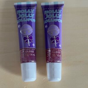Two New Bath & Body Works Holly Jolly Lollipop Lip Glosses